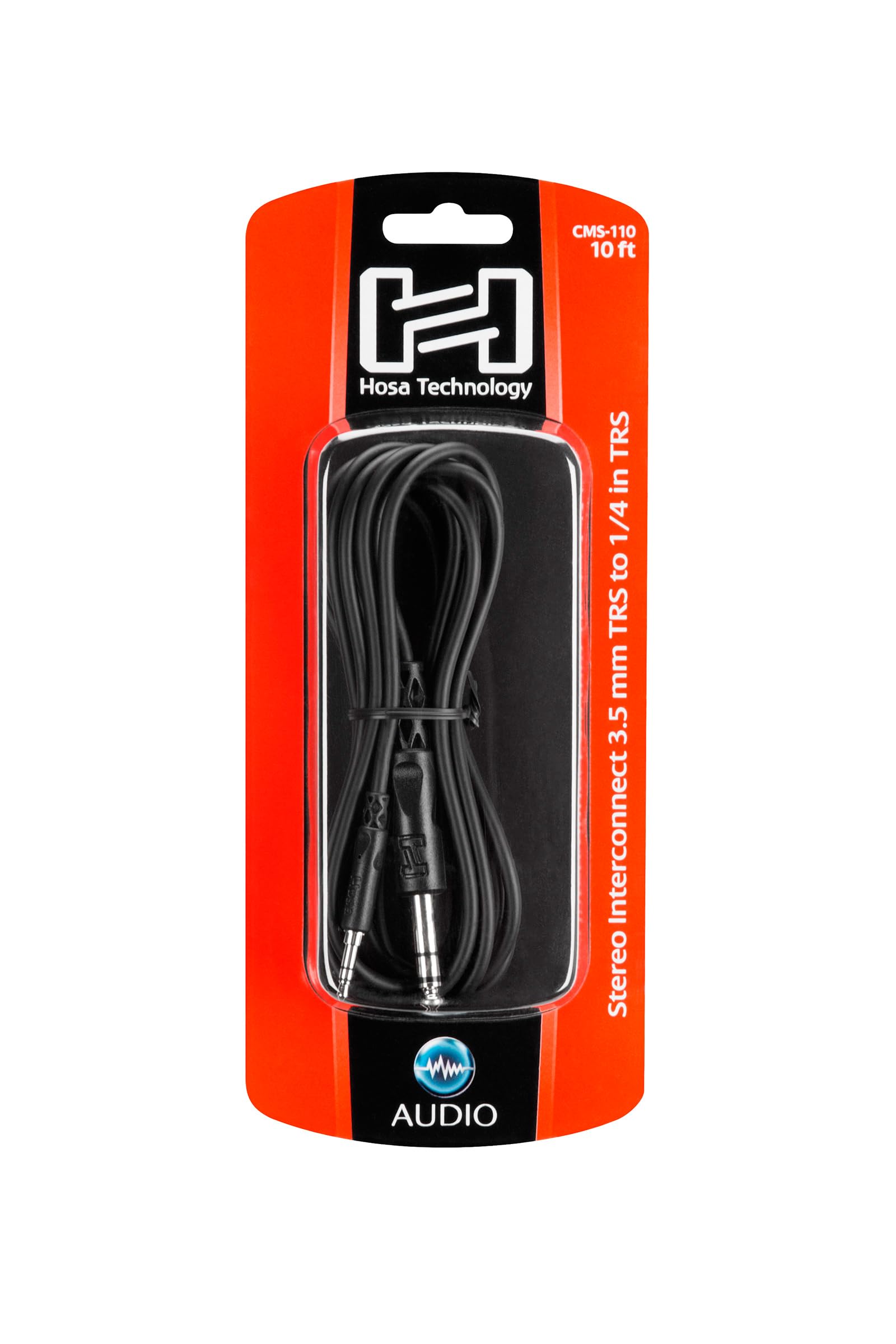 Hosa CMS-110 3.5 mm TRS to 1/4" TRS Stereo Interconnect Cable, 10 Feet - Image 2