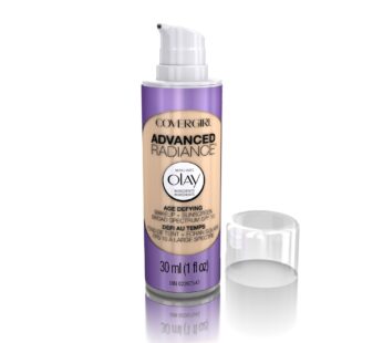 COVERGIRL Advanced Radiance Age Defying Foundation Makeup Medium Light, 1 oz (packaging ma