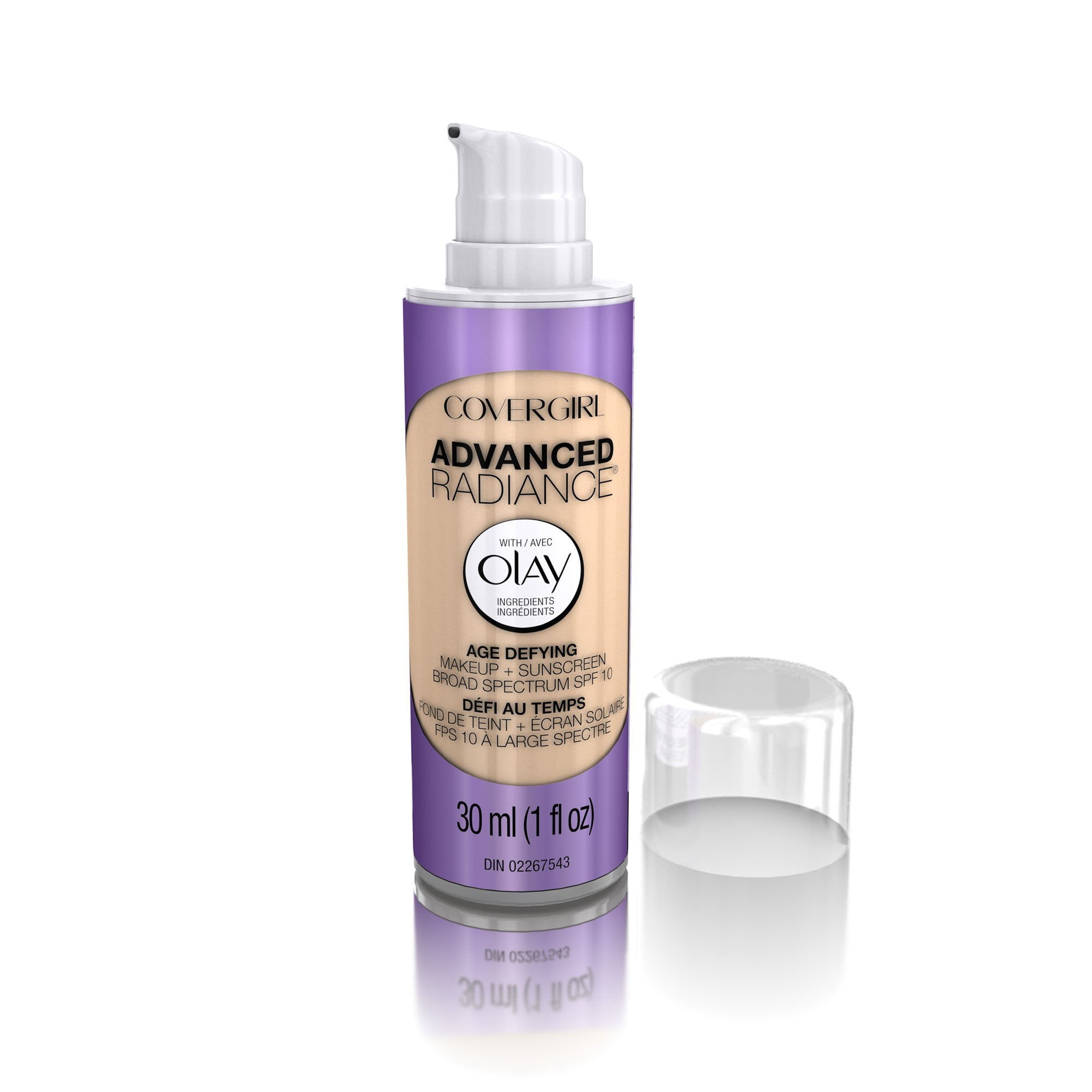 COVERGIRL Advanced Radiance Age Defying Foundation Makeup Medium Light, 1 oz (packaging ma