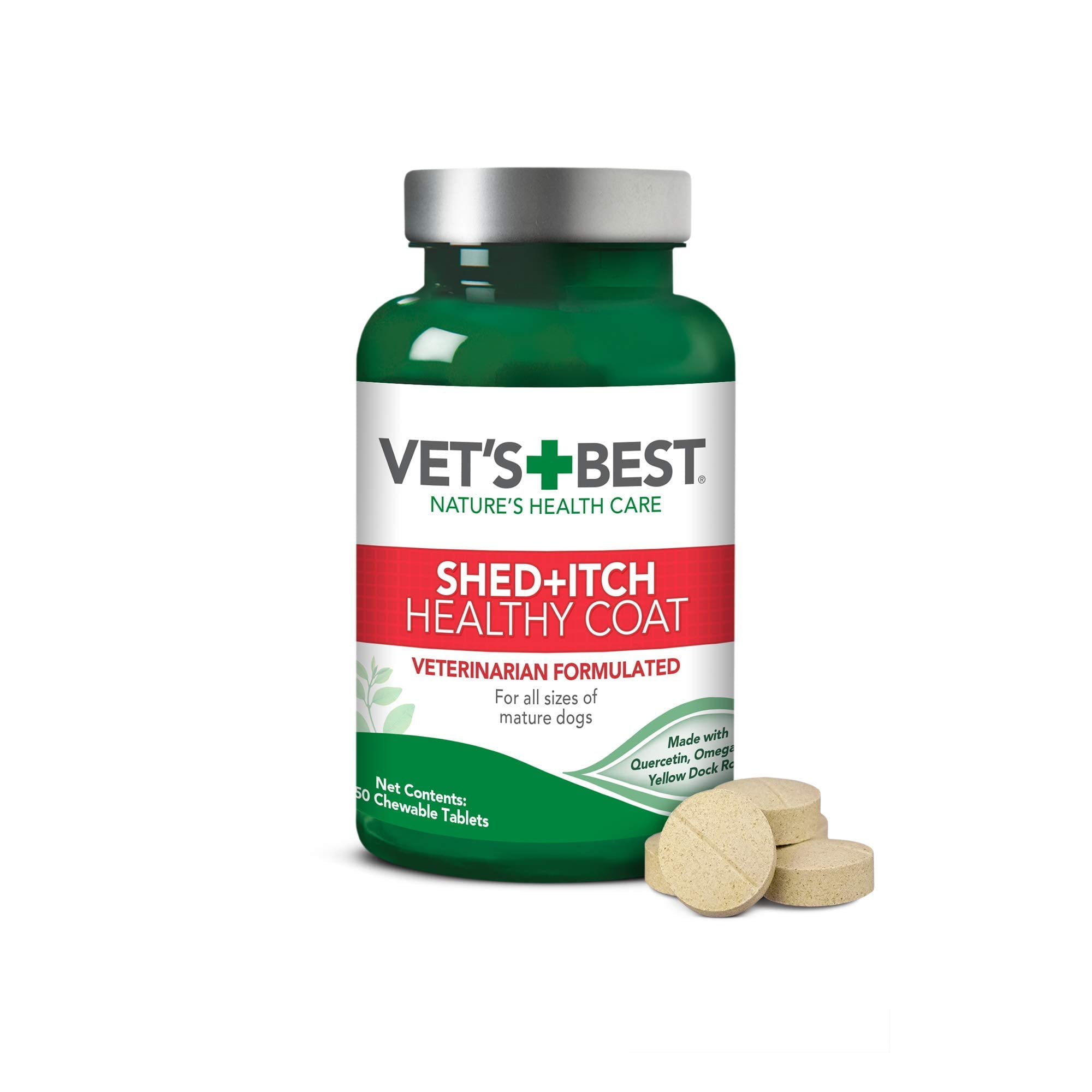 Vet's Best Healthy Coat Shed & Itch Relief Dog Supplements | Relieve Dogs Skin Irritation