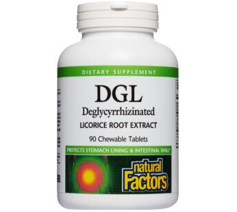Natural Factors, Chewable DGL 400 mg, Licorice Extract for Healthy Digest, 90 Tablets