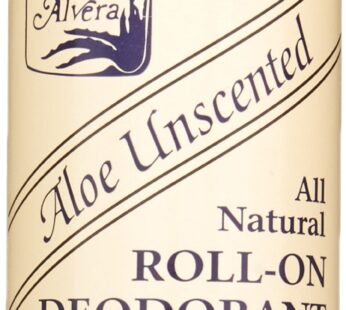 Alvera, All Natural Roll-On Deodorant, 89ml Bottle – Aloe Unscented