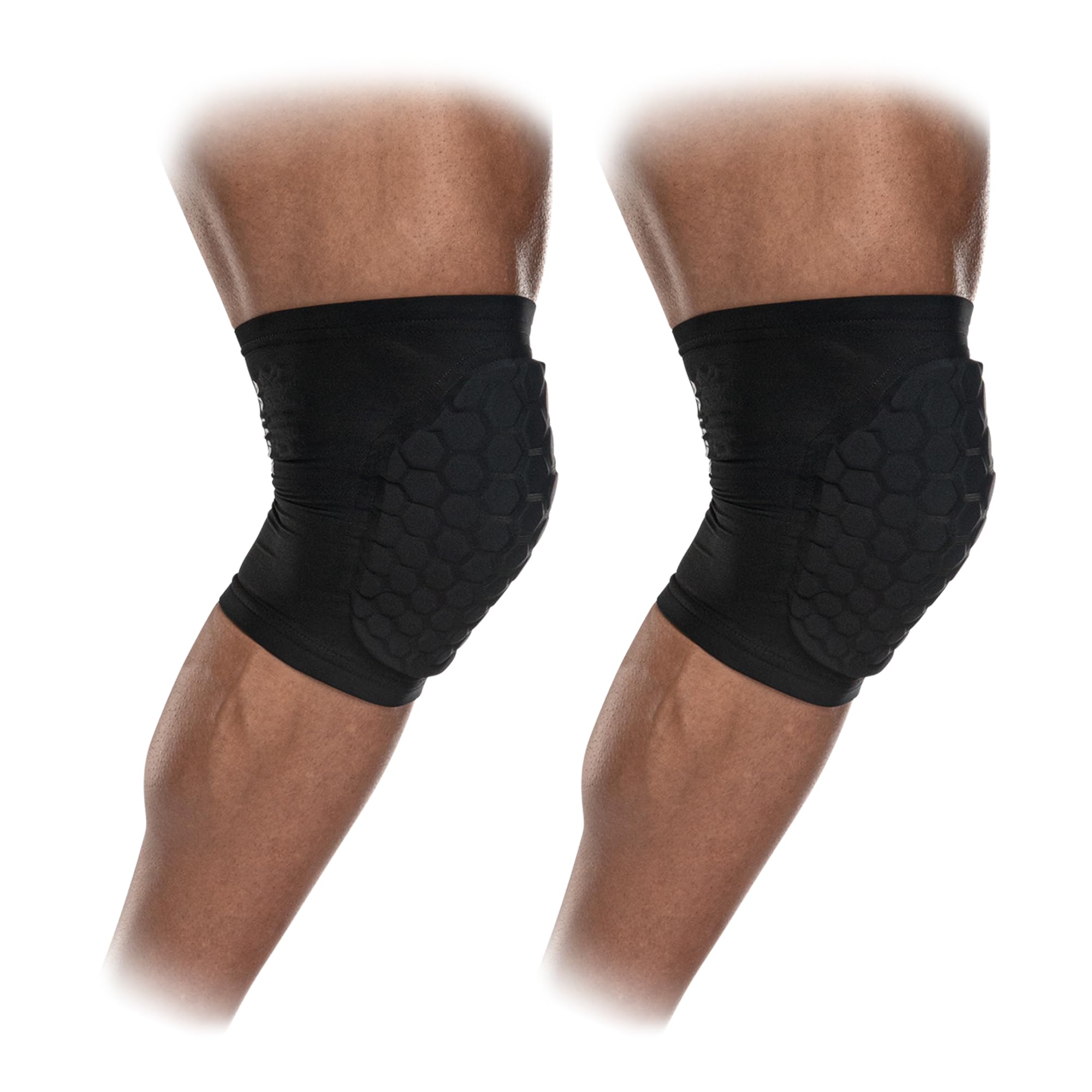 McDavid Hex Pads for Knees, Elbows & Shins, Moisture Wicking with HEX Technology, Black, A