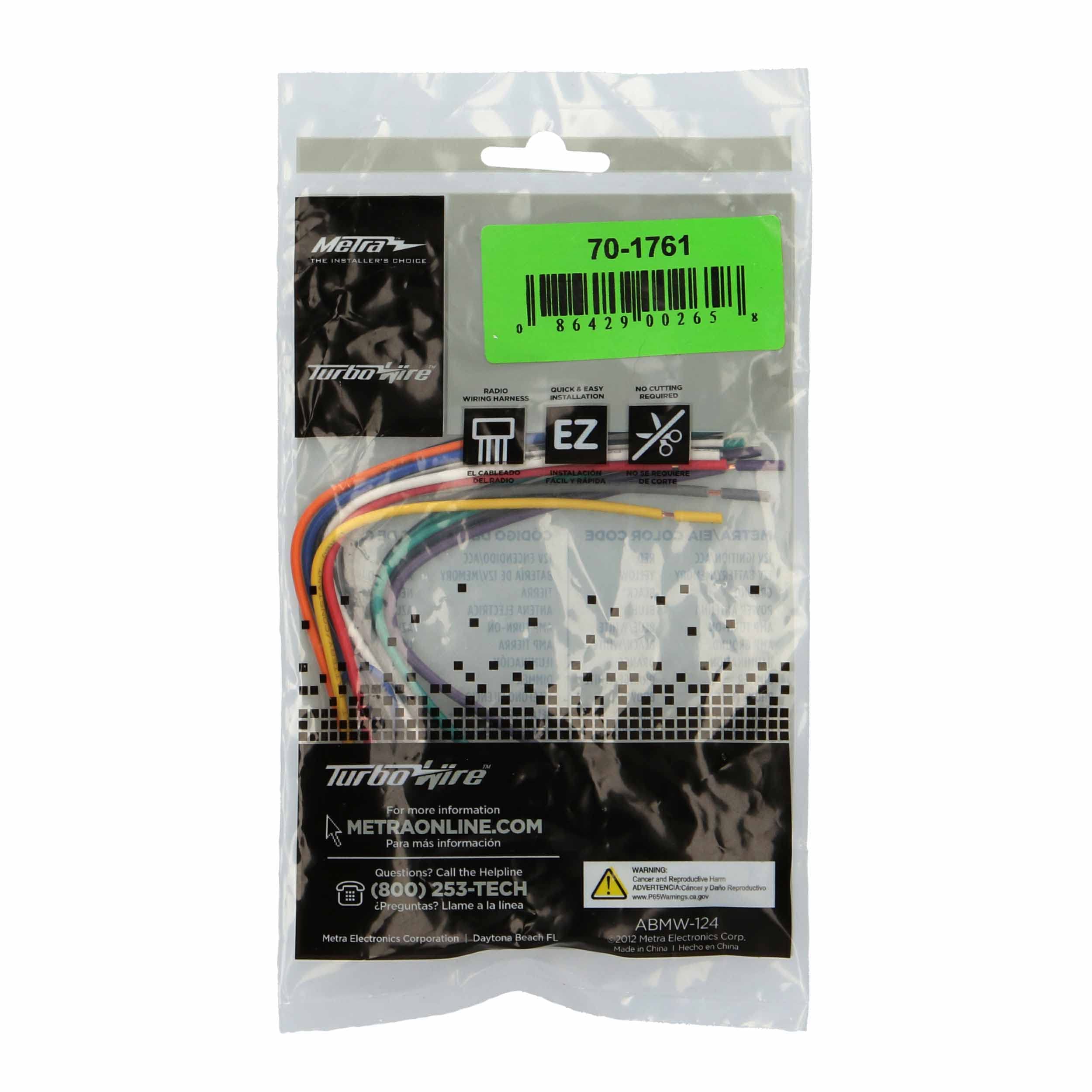 Metra 70-1761 Radio Wiring Harness For Toyota 87-Up Power 4 Speaker - Image 2