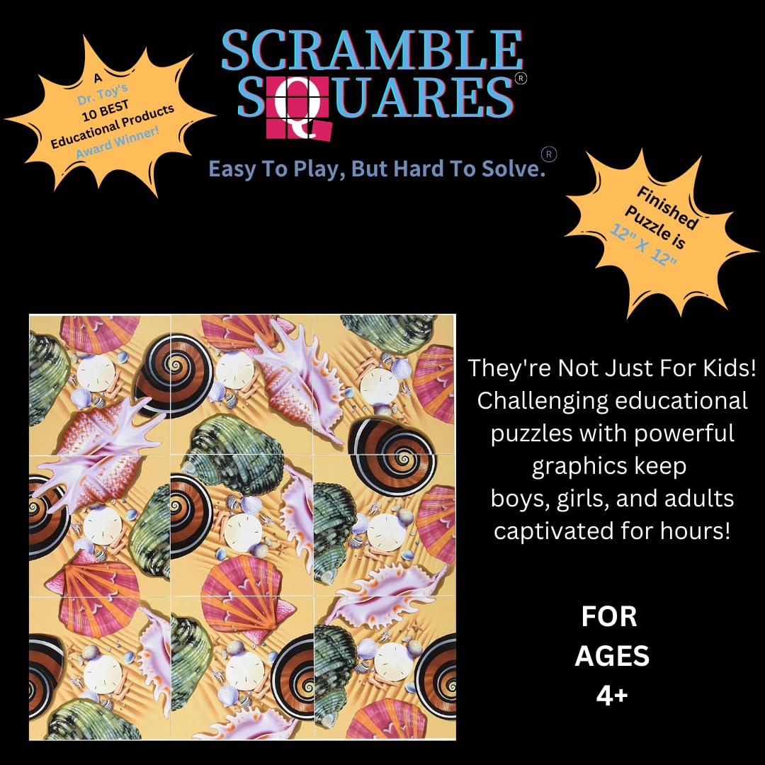Scramble Squares Sea Shells 9 Piece Challenging Puzzle - Engaging Brain Teaser and Mind Ga - Image 5
