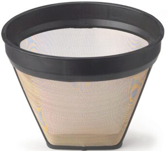 Fino Gold Mesh Permanent Coffee Filter, Number 4-Size Filter, Brews 8 to 12-Cups