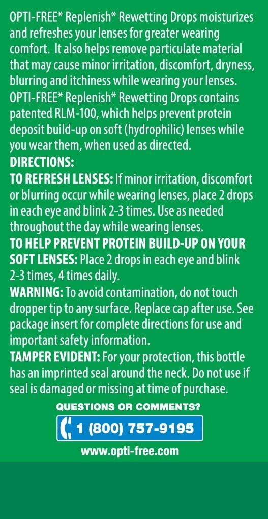 Opti-Free Replenish Rewetting Drops,10-mL,0.33 Fl Oz - Image 3