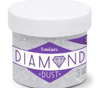 FloraCraft Diamond Dust Glitter 3 Ounce Clear Glass