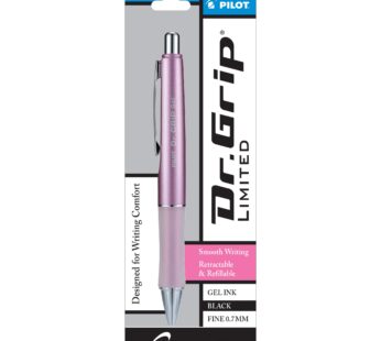 PILOT Dr. Grip Refillable & Retractable Gel Ink Rolling Ball Pen, Fine Point, Metallic Mau