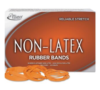 Alliance Rubber 37646#64 Non-Latex Rubber Bands, 1 lb Box Contains Approx. 380 Bands (3 1/