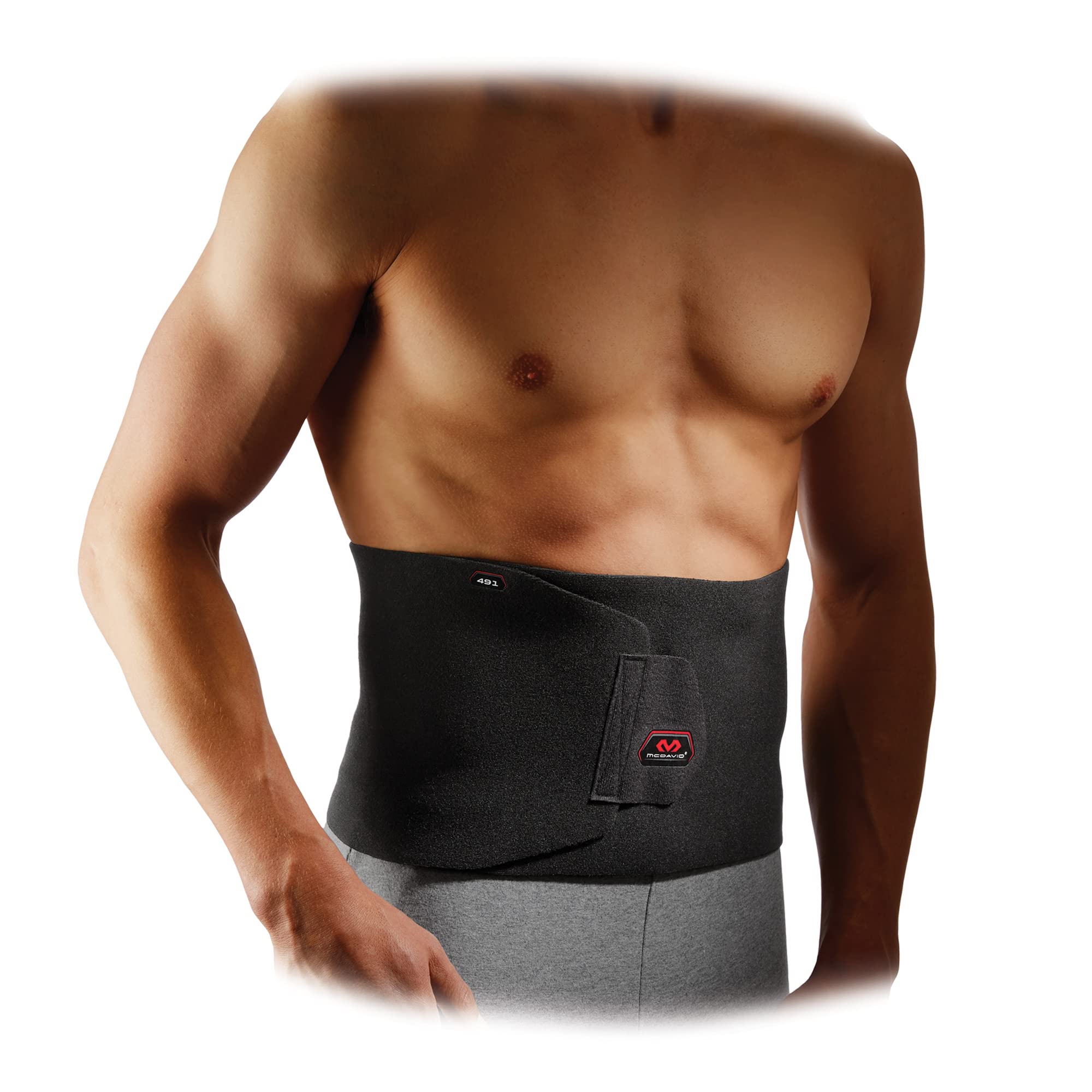 McDavid Waist Trimmer Belt for Men, Sweat Band & Back Support, Improved Posture for Workou