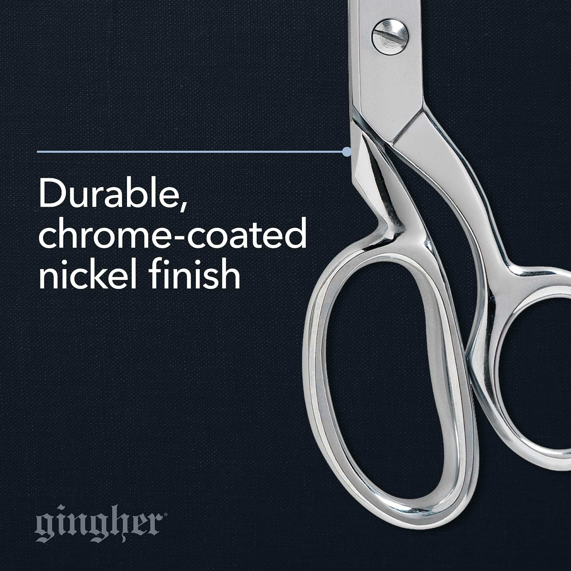 Gingher Dressmaker's Fabric Scissors - 8" Stainless Steel Shears - Sharp Knife Edge Fabric - Image 5