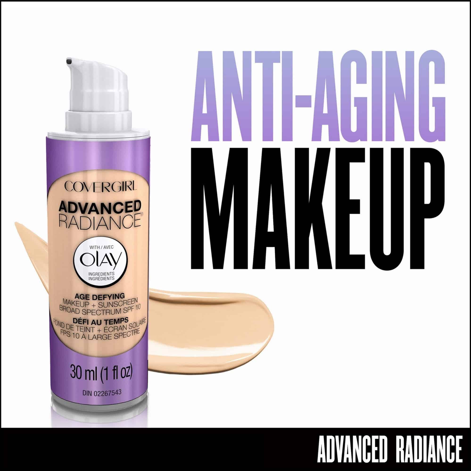 COVERGIRL Advanced Radiance Age Defying Foundation Makeup Medium Light, 1 oz (packaging ma - Image 5