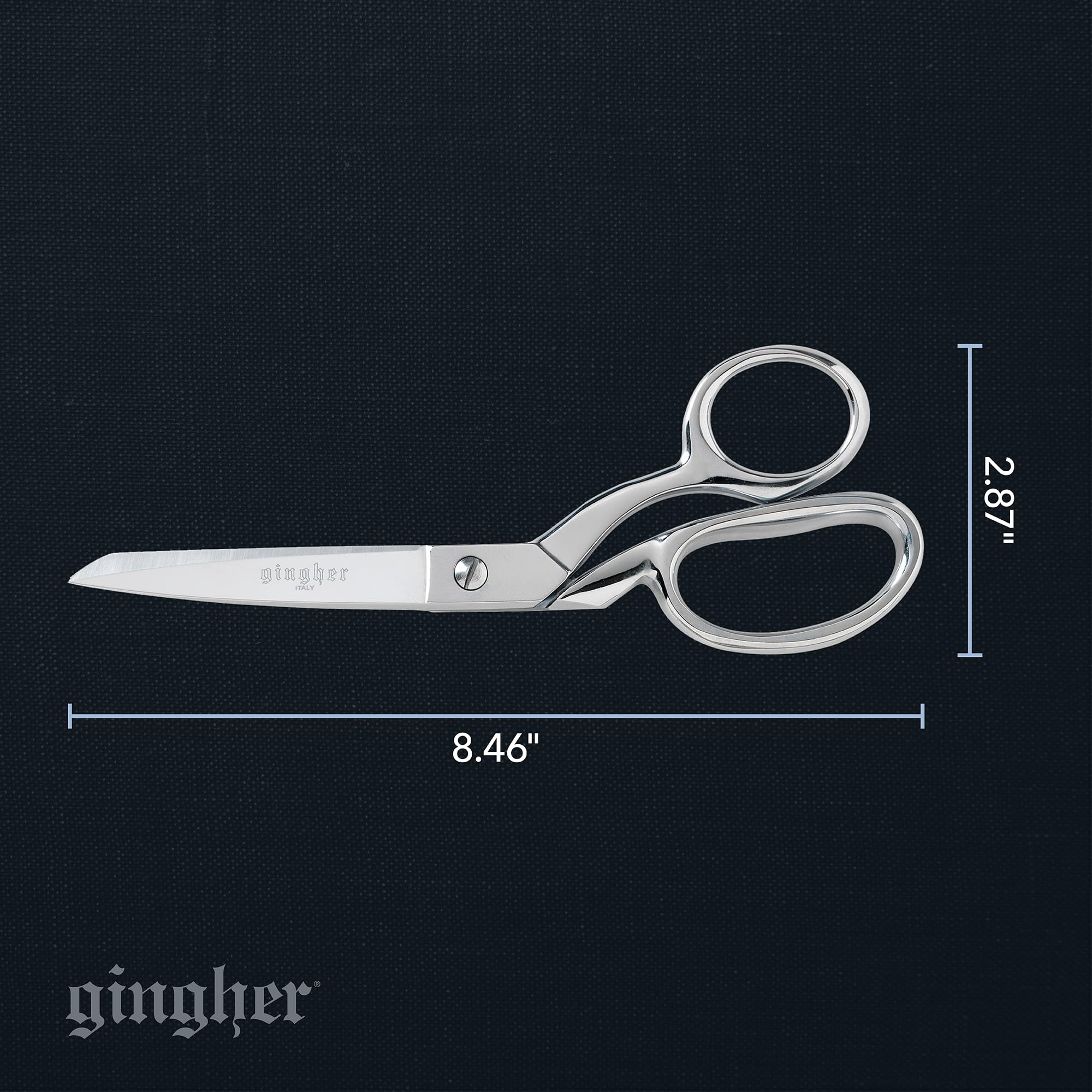 Gingher Dressmaker's Fabric Scissors - 8" Stainless Steel Shears - Sharp Knife Edge Fabric - Image 3