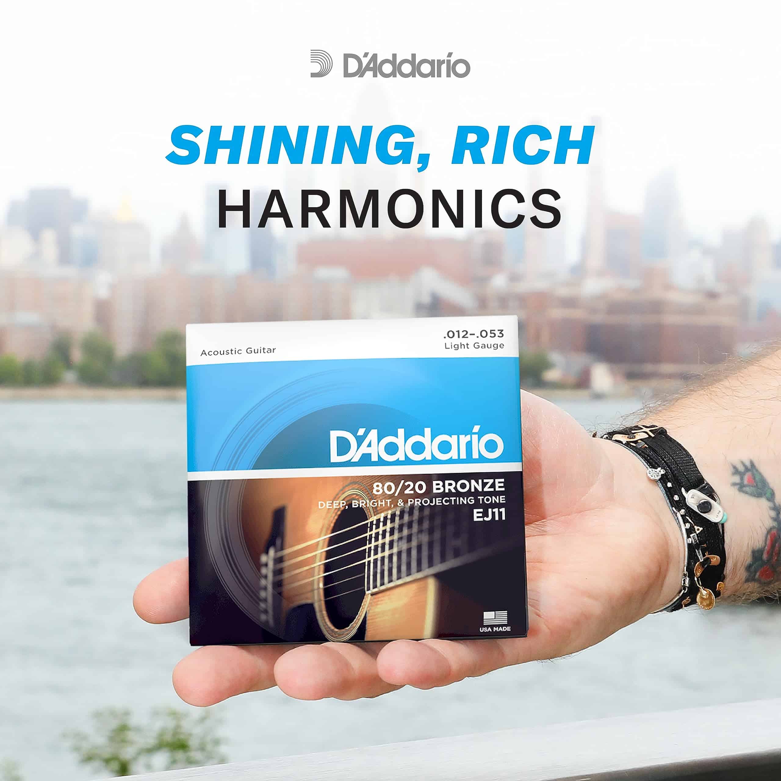 D'Addario Guitar Strings - Acoustic Guitar Strings - 80/20 Bronze - For 6 String Guitar - - Image 4