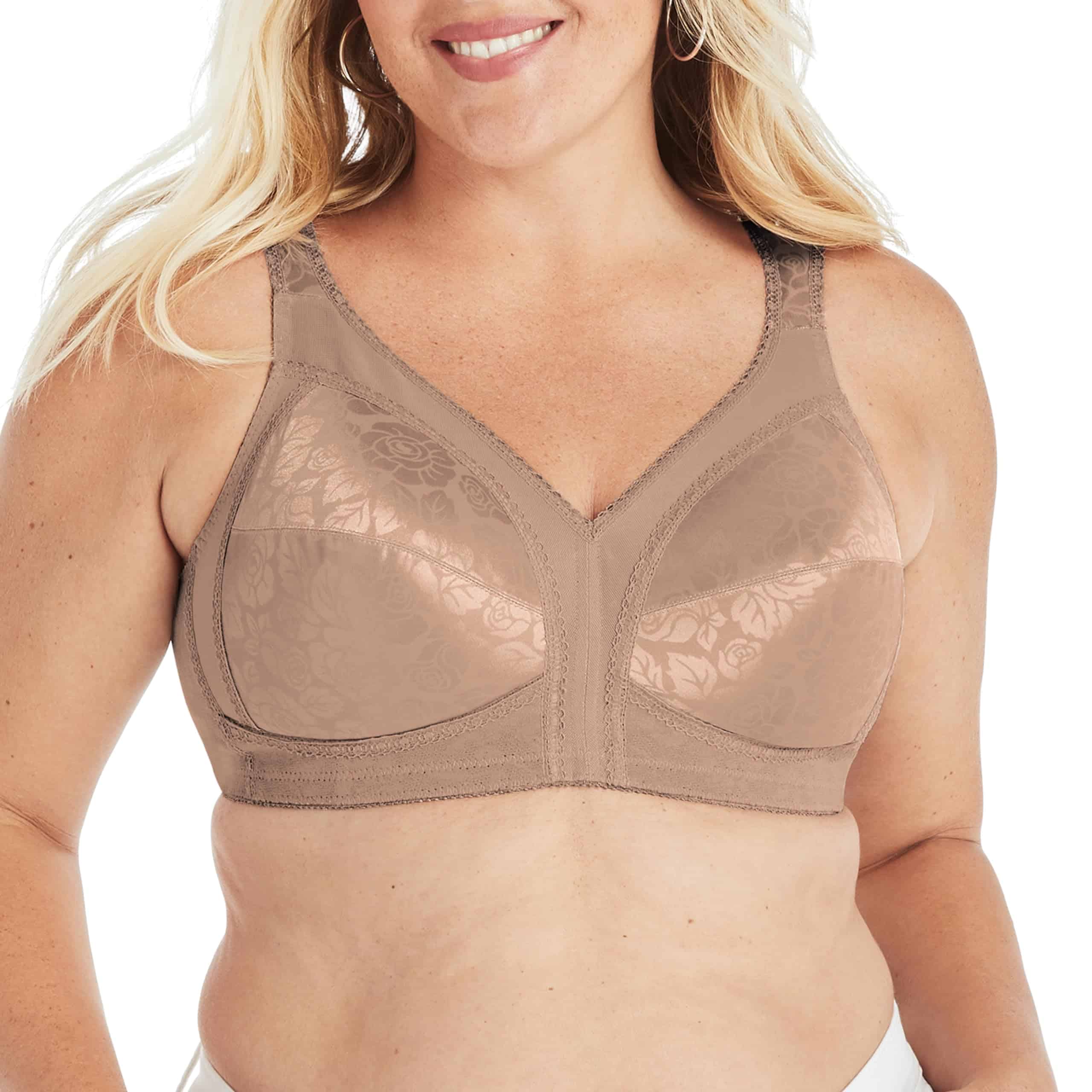 PLAYTEX Womens 18 Hour Comfort-strap Wireless Bra, Full-coverage With 4-way Trusupport, Si
