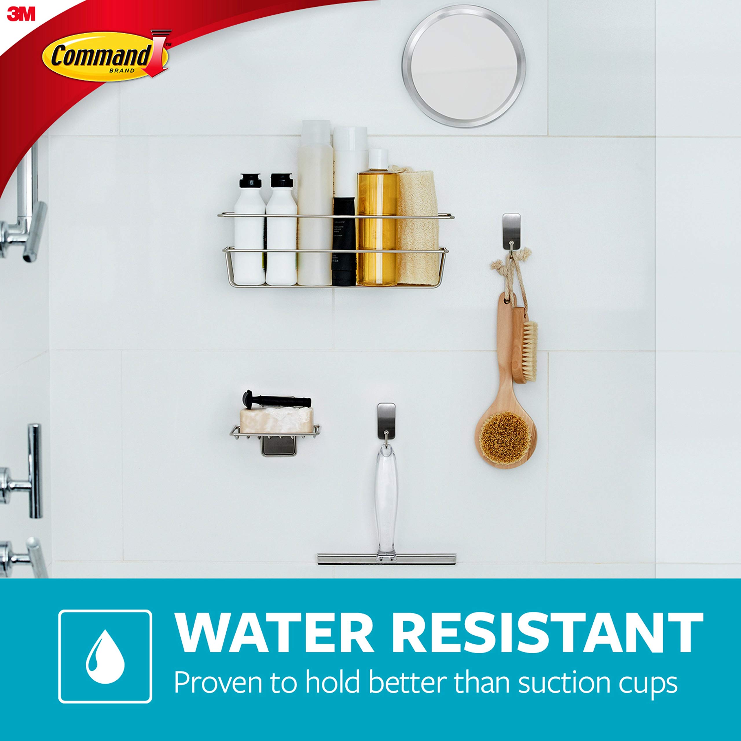 Command Bath Large Water-Resistant Adhesive Refill Strips, 4-Large Strips, Re-Hang Large B - Image 4
