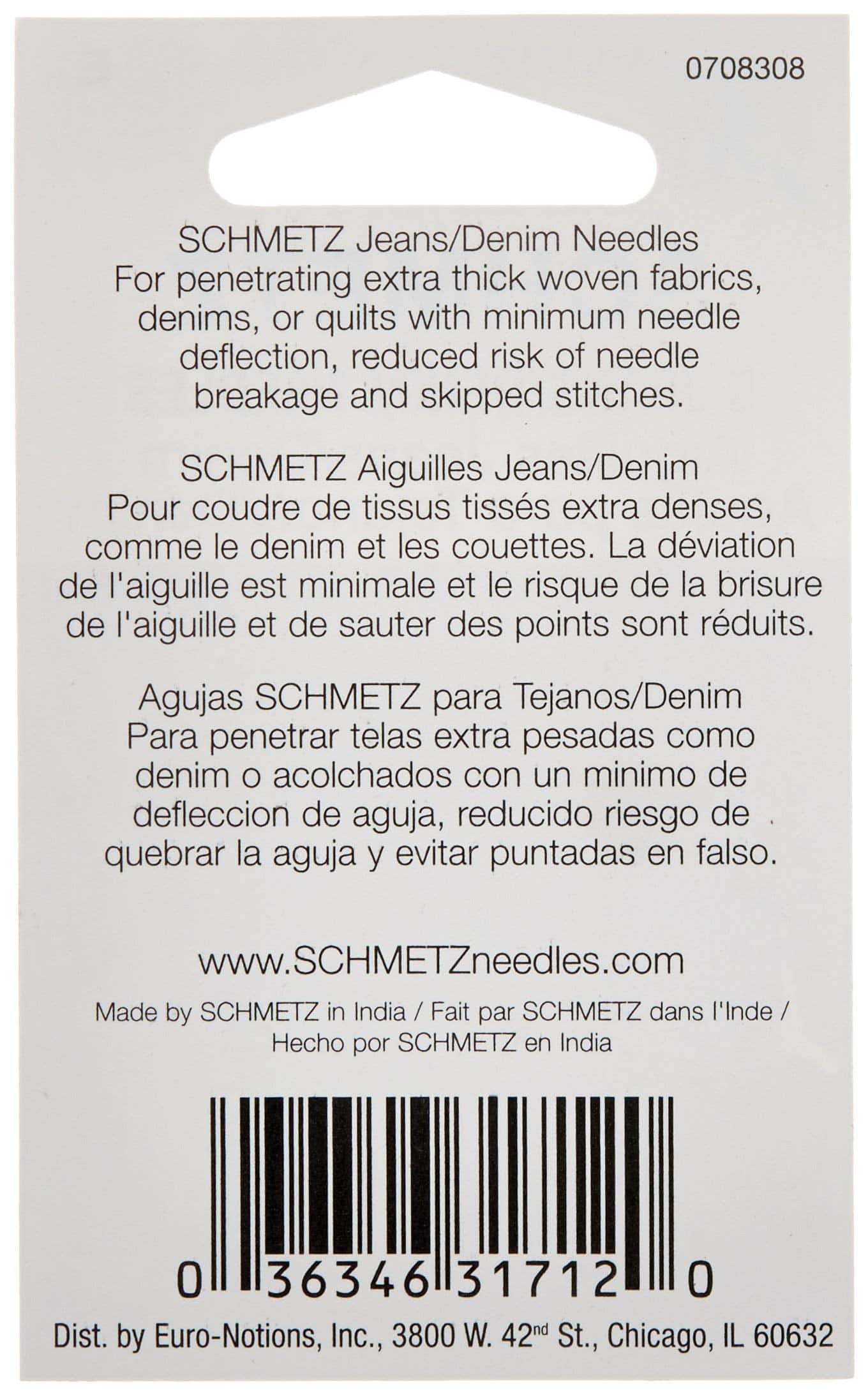Jean & Denim Machine Needles-Size 16/100 5/Pkg - Image 2