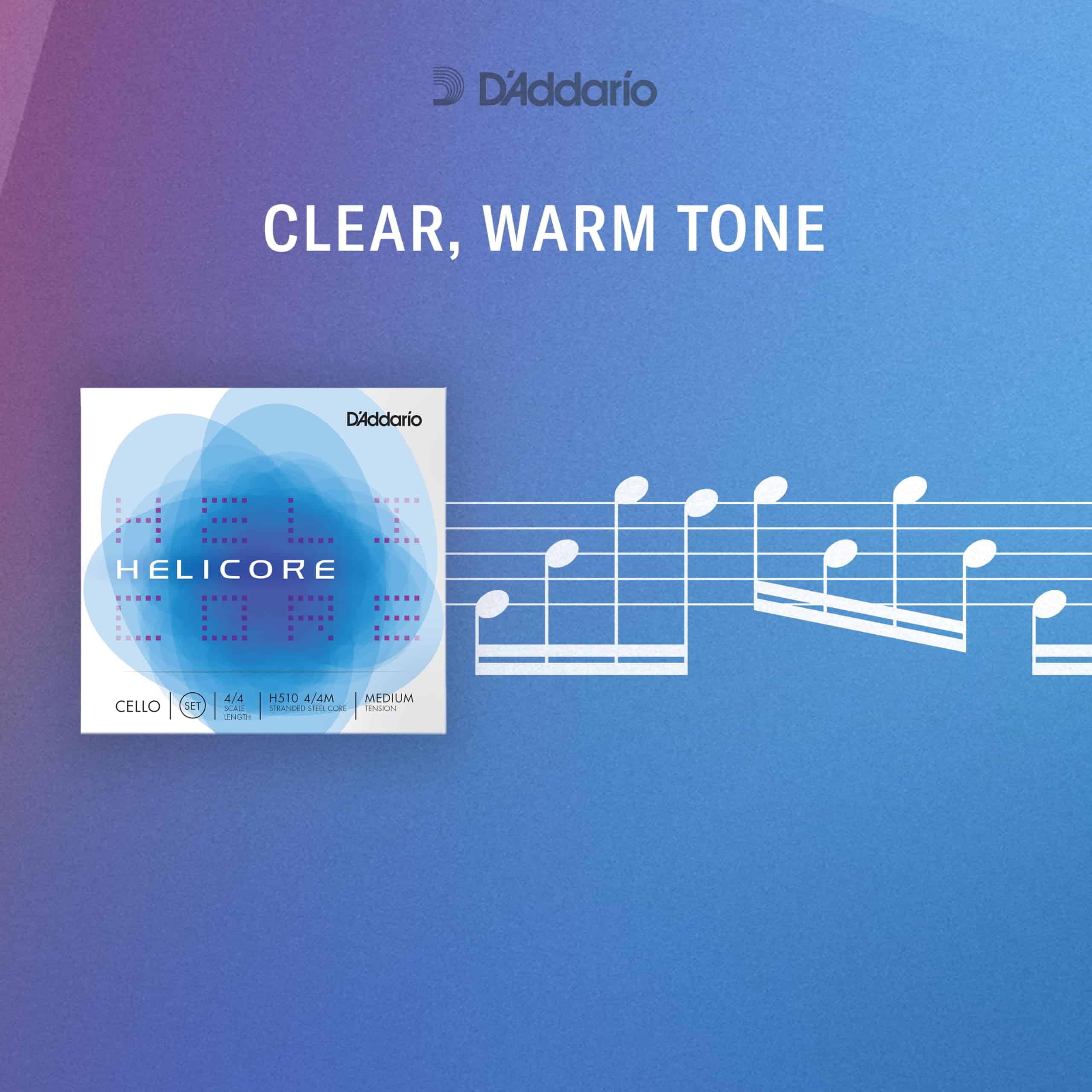 D'Addario Orchestral - Helicore 4/4 Size Violin Strings Set with Plain Steel E String - H3 - Image 4