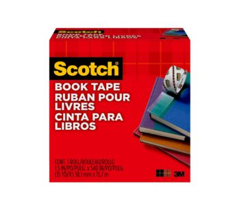 Scotch Book Tape, 1.5 in x 540 in, 1 Roll/Pack, Excellent for Repairing, Reinforcing Prote