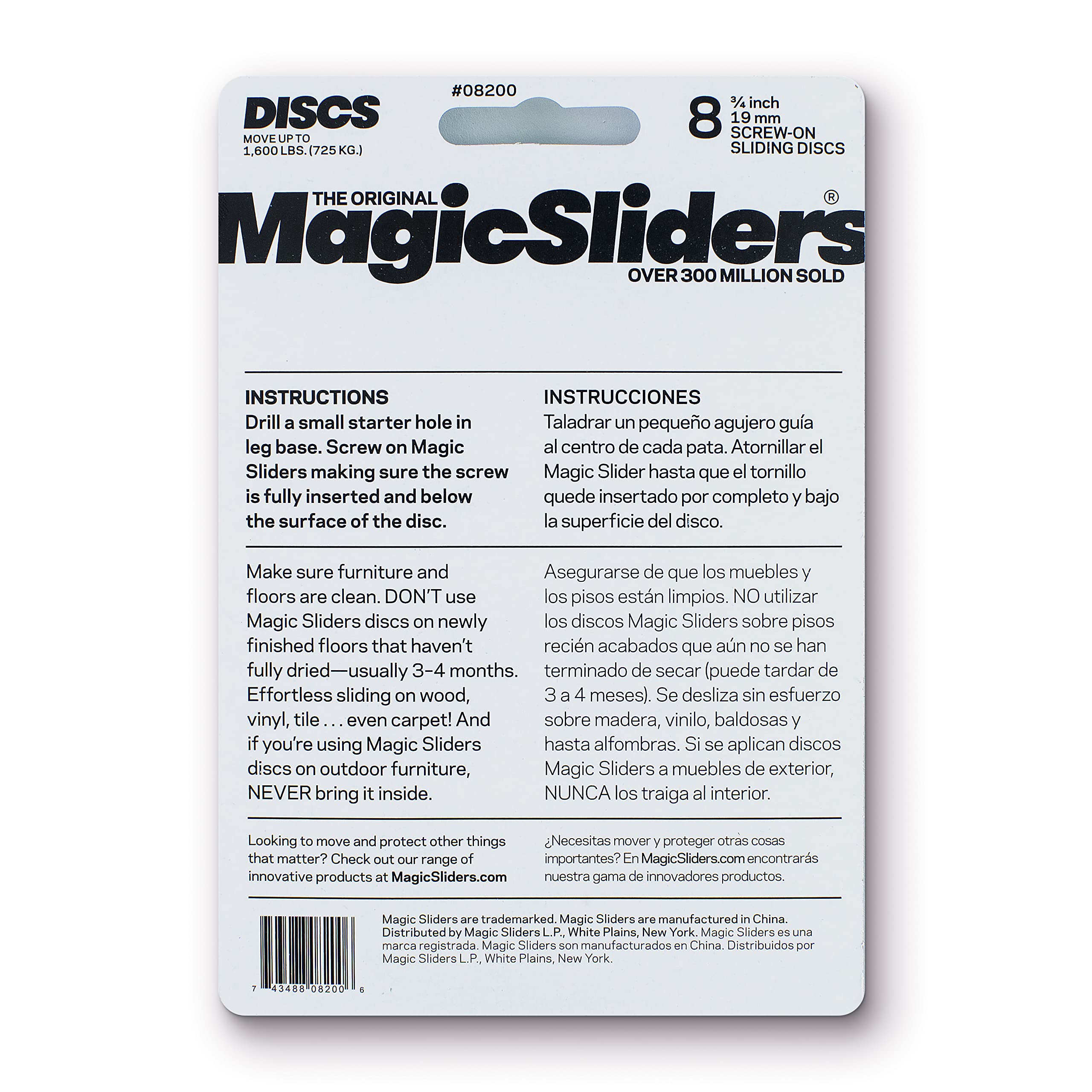 Magic Sliders 08200 Screw-On Floor Slide 3/4" Round - Image 2