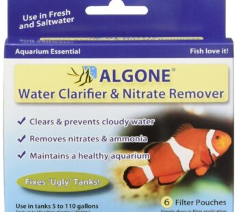 Algone Aquarium Water Clarifier and Nitrate Remover, 6 filter pouches