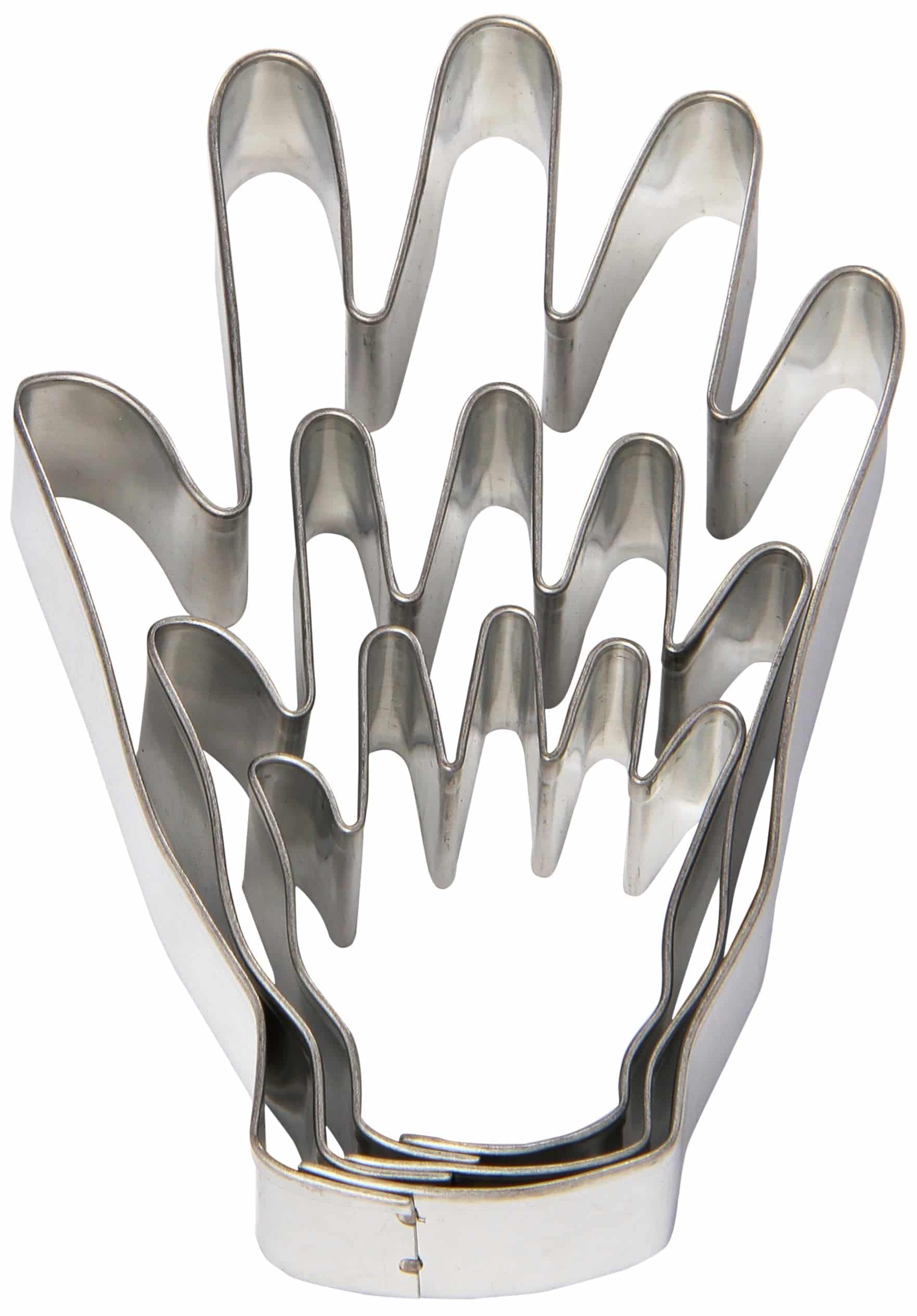 R&M International Hand Shaped Cookie Cutters, Assorted Sizes, 3-Piece Set in Gift Tin