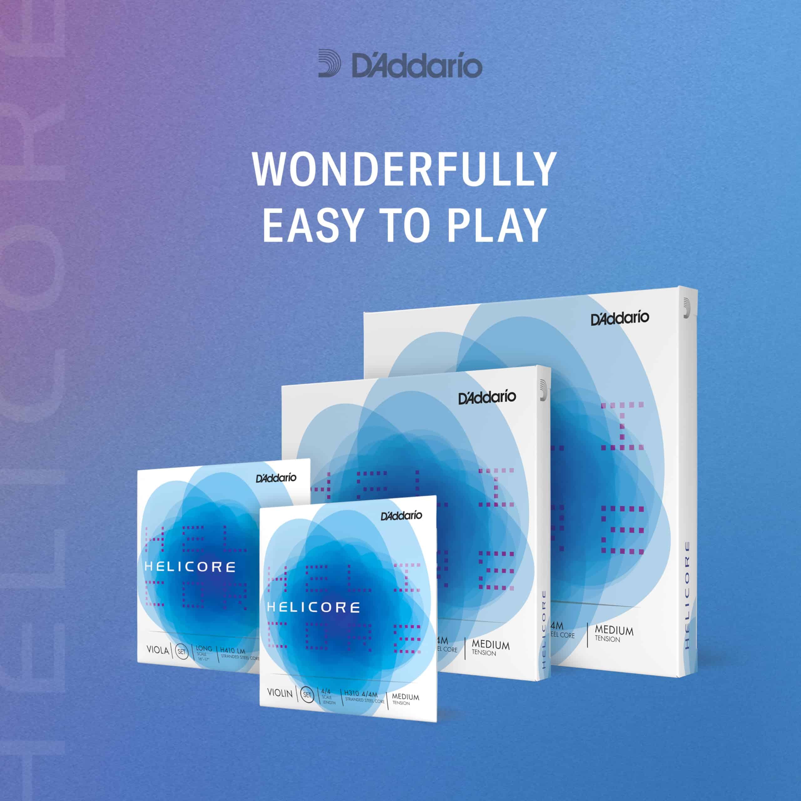 D'Addario Orchestral - Helicore 4/4 Size Violin Strings Set with Plain Steel E String - H3 - Image 2