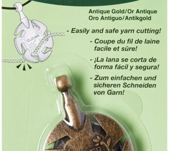 Clover 3105 Yarn Cutter Pendant, Antique Gold
