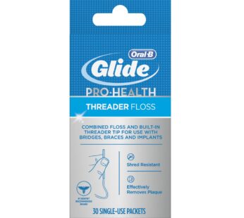 Oral-B Glide Pro-Health Dental Floss Threaders for Braces, 30 Count
