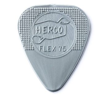 JIM DUNLOP HE211P Flex 75 Nylon Flat Picks, Silver, Heavy, 12/Player’s Pack