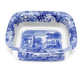 Spode Blue Italian Square Dish | 10 Inch Baking Dish for Serving Lasagna, Casserole, and V