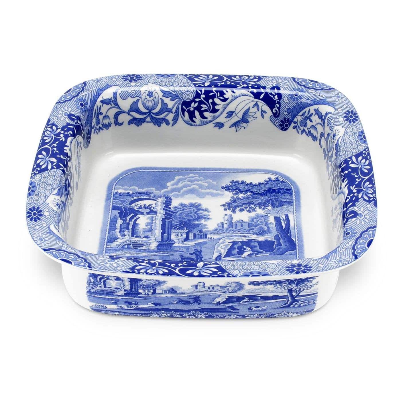 Spode Blue Italian Square Dish | 10 Inch Baking Dish for Serving Lasagna, Casserole, and V