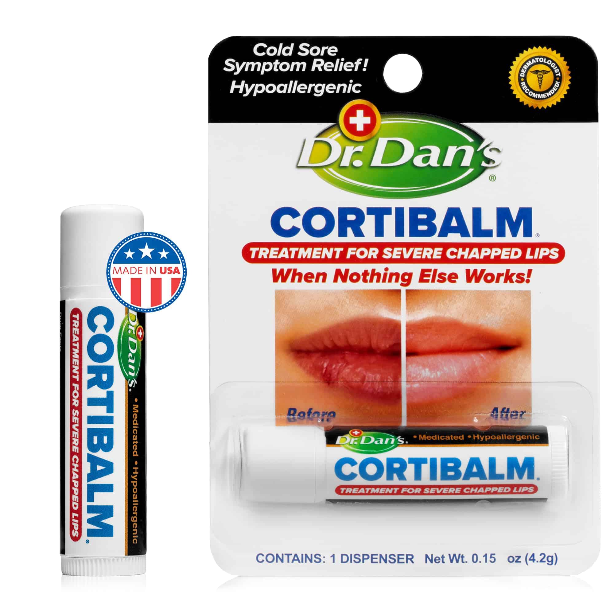 Dr. Dan's Cortibalm - 1 Pack - for Dry Cracked Lips - Healing Lip Balm for Severely Chappe - Image 6
