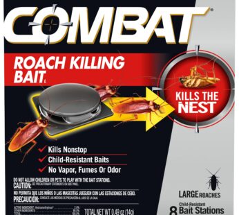 Combat Roach Killing Bait, Roach Bait Station For Large Roaches, Kills The Nest, Child-Res