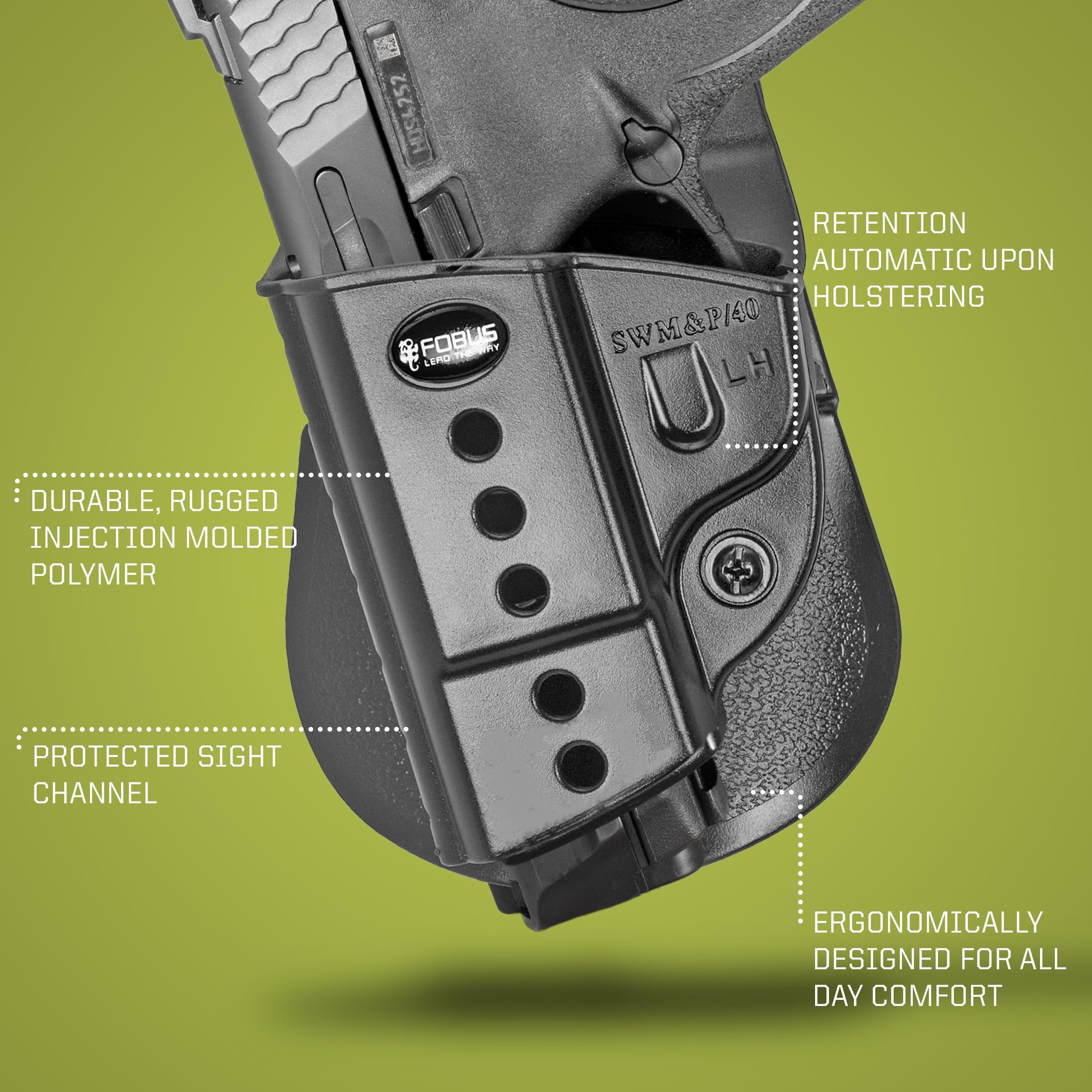 Fobus SWMPLH Concealed Carry OWB Paddle Holster for S&W M&P, M&P 2.0, M&P Pro, M&P M2.0, S - Image 3