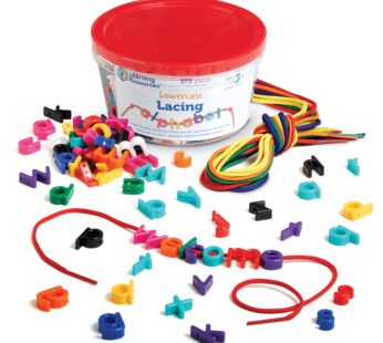 Learning Resources Lowercase Lacing Letters – 275 Pieces, Ages 3+, Toddler Alphabet Learni