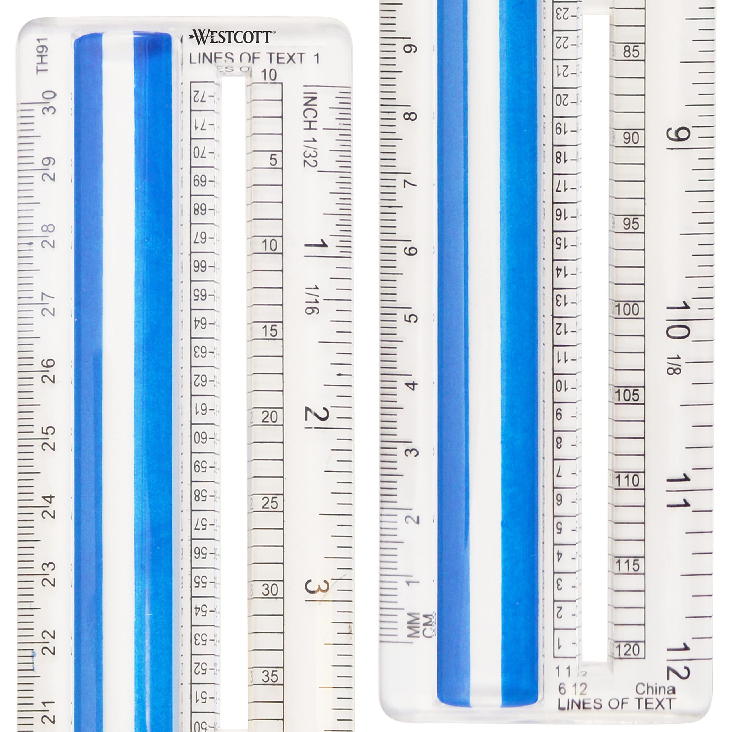 Westcott Data Processing Magnifying Ruler, 12-Inches, Clear (14125) - Image 6