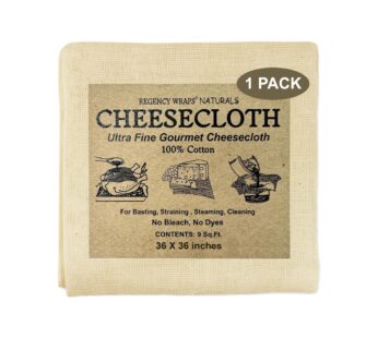 Regency Wraps 100% Cotton Ultra Fine Cheesecloth For Basting Turkey, Canning, Straining, C