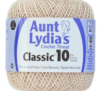 Coats Crochet 154-226 Aunt Lydia’s Crochet, Cotton Classic Size 10, Natural