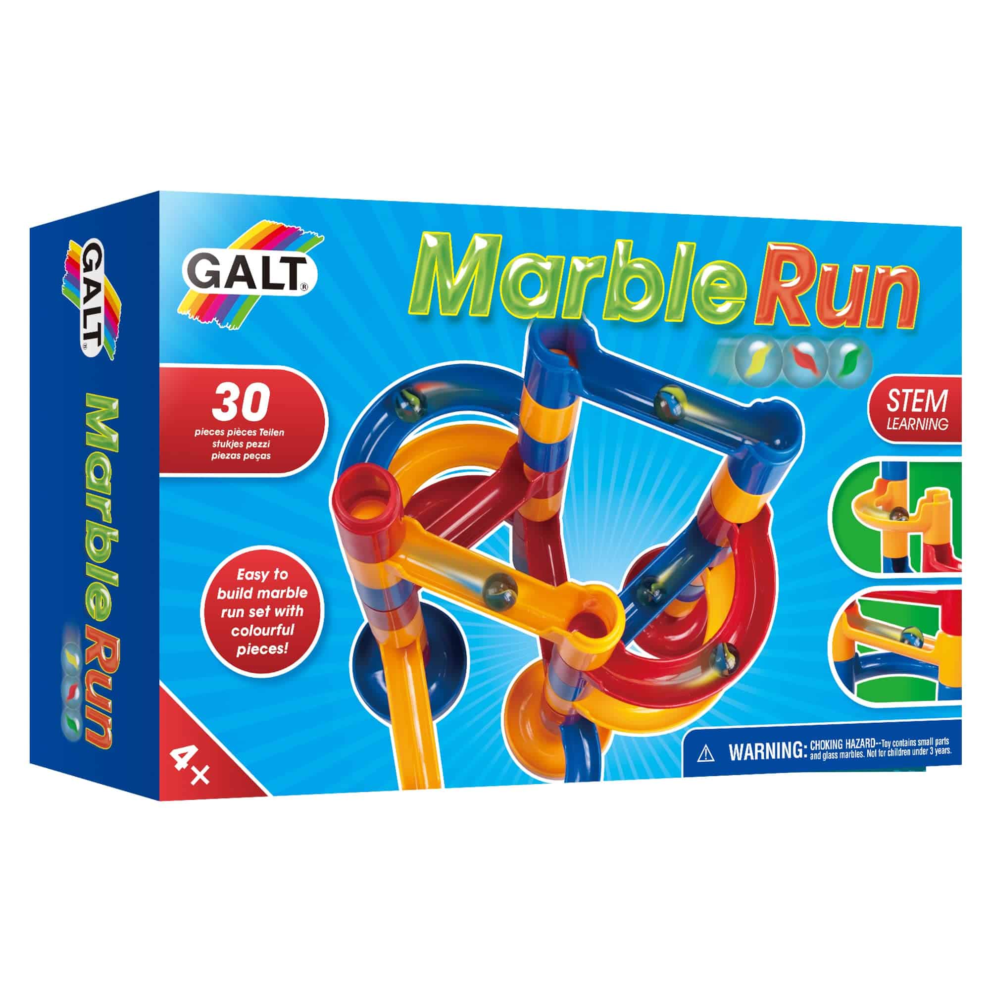 Galt Toys, Marble Run, 30 Piece Construction Toy, Ages 4 Years Plus