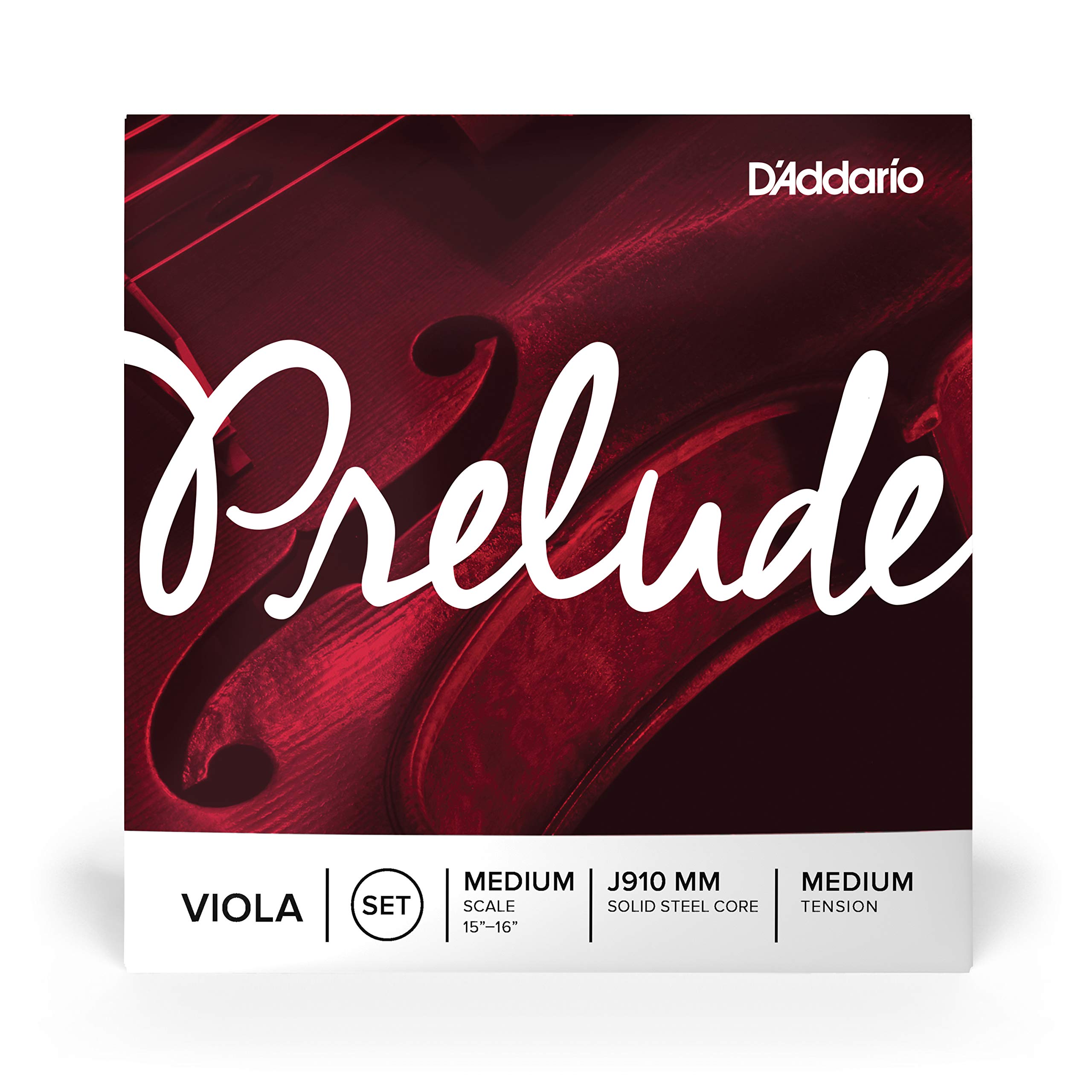 D'Addario Prelude Viola String Set, Medium Scale Medium Tension ? Solid Steel Core, Warm T - Image 2