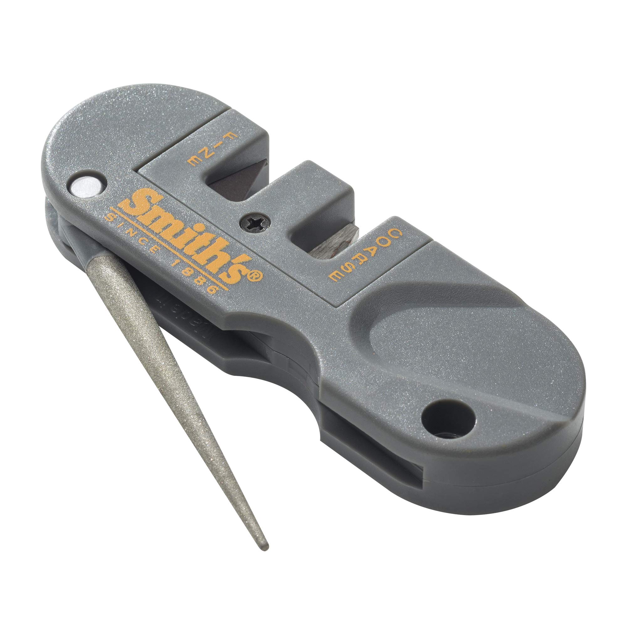 Smith's PP1 Pocket Pal Knife Sharpener Preset Carbide & Ceramic Stone Sharpeners Fold-Out