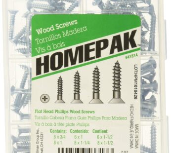 Hillman HOMEPAK 41814 Flat Head Phillips Wood Screws