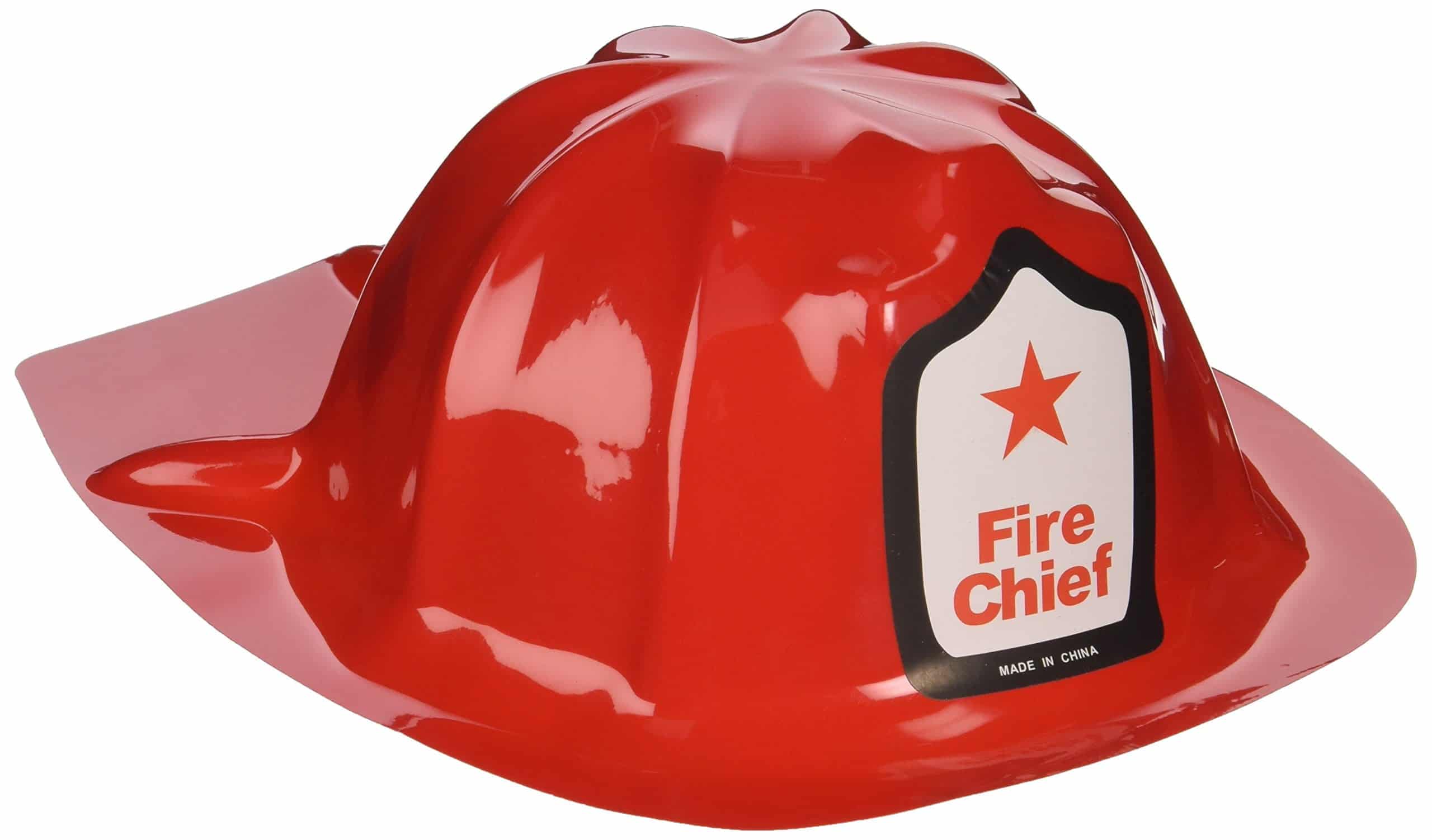 Fun Express Rhode Island Novelty Plastic Firefighter Chief Hat (Set of 12) , Red