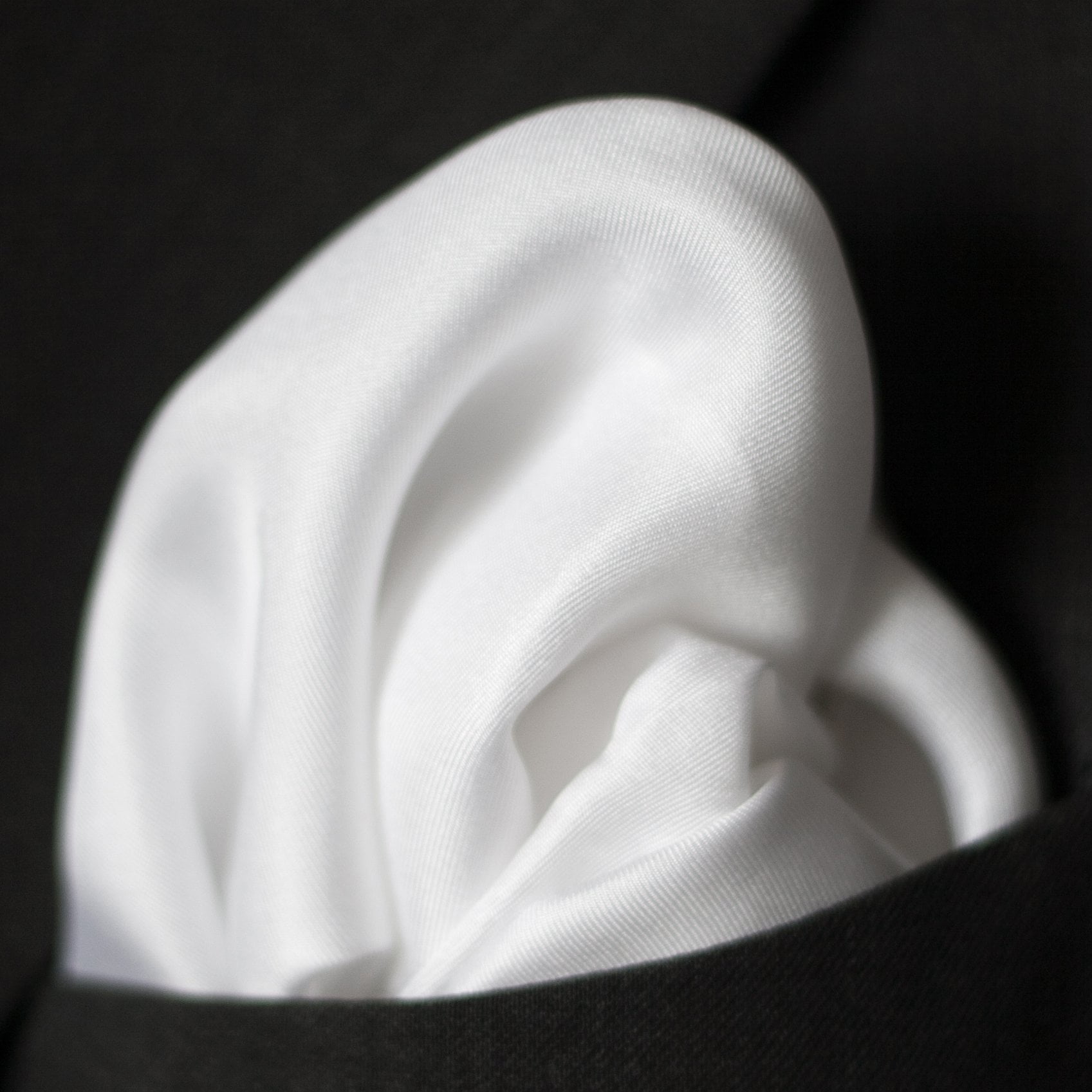 Royal Silk Fine White 100% Silk Pocket Square for Men Full-Sized 17"x17" - Image 8