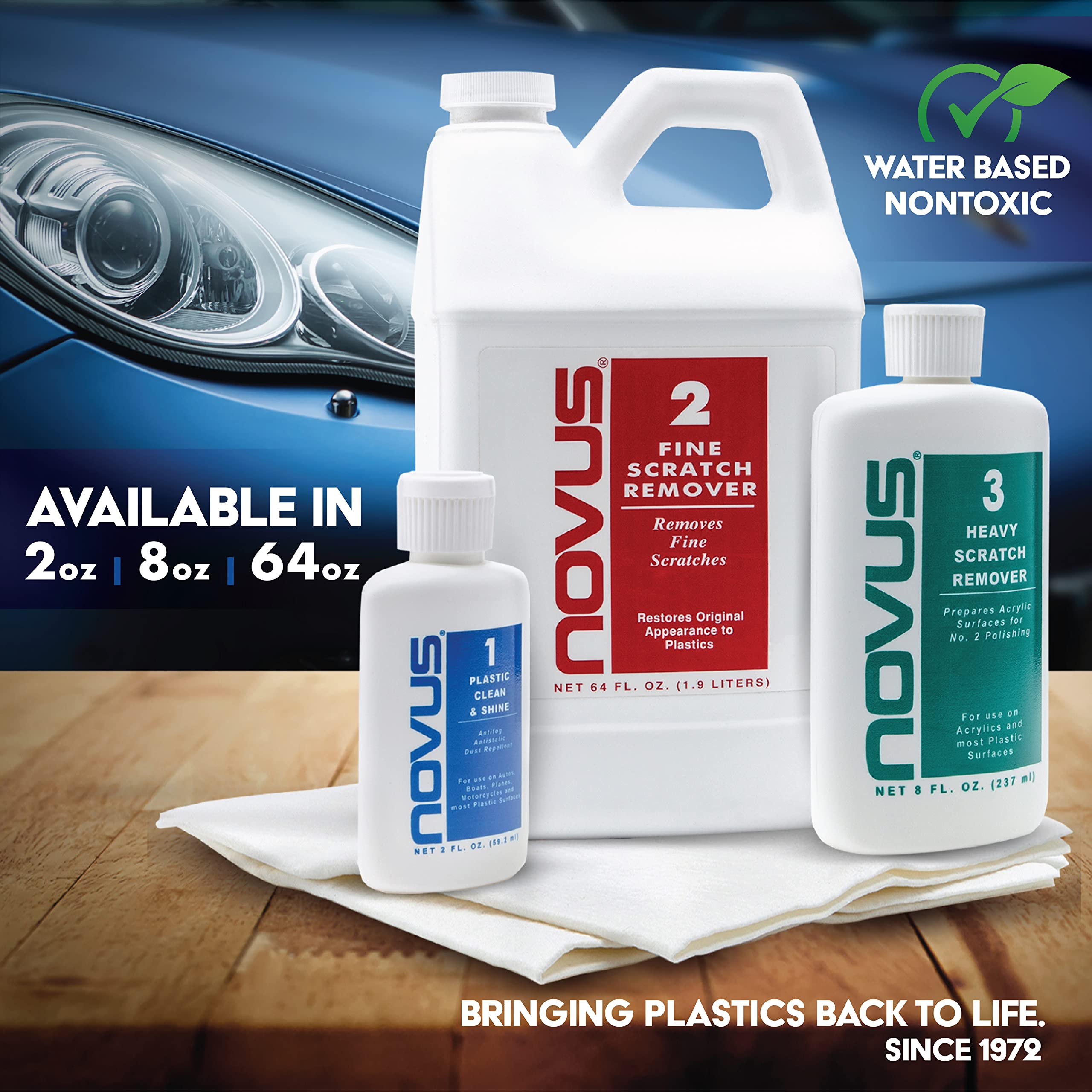 NOVUS-PK2-2 | Plastic Clean & Shine #1, Fine Scratch Remover #2 and Polish Mates Pack | 2 - Image 7