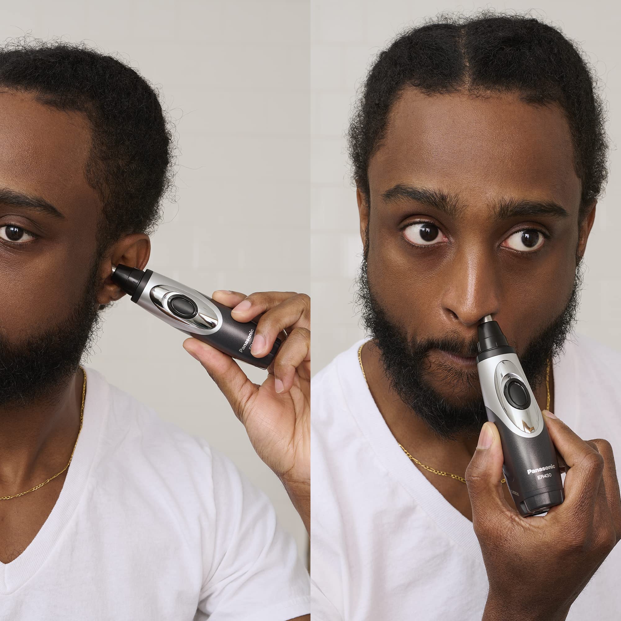 Panasonic ER430K Nose, Ear and Facial Hair Trimmer Wet/Dry with Vacuum Cleaning System - Image 6