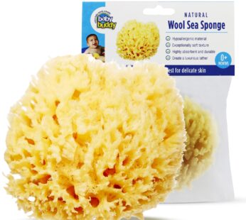 Baby Buddy Natural Wool Sea Sponge, Newborn Bath Time Essential, Ultra Soft for Delicate S