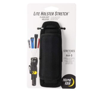 Nite Ize Lite Holster Stretch, Expandable, Secure Flashlight Holder With Belt Clip, Univer